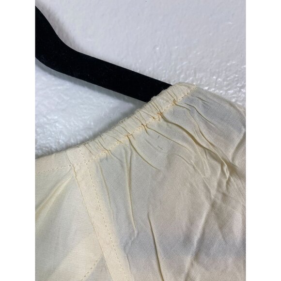 NEW April Cornell Long Sleeve Tunic Top Women size XL Butter Yellow Floral Boho - Picture 12 of 16